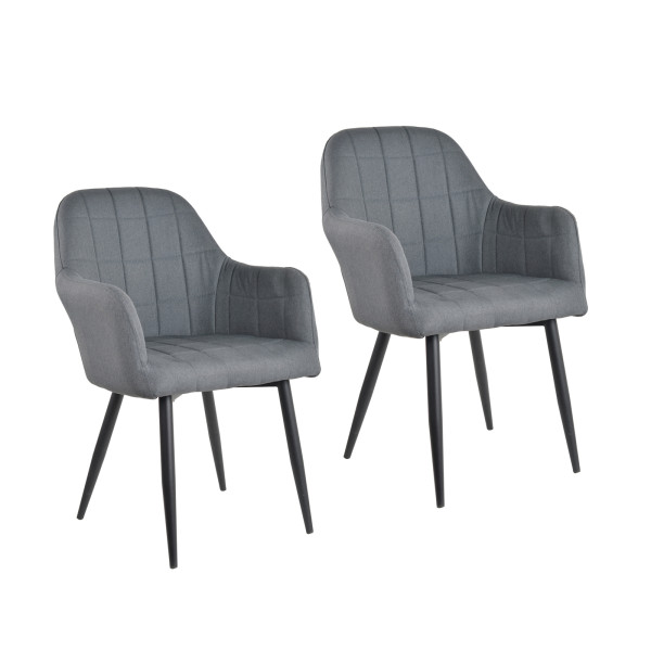 Stuhl Albany Webstoff Grau