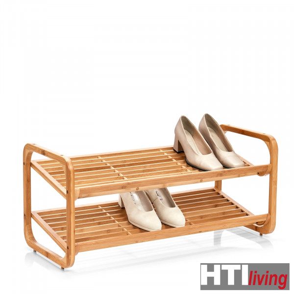 HTI-Living Bambus Schuhregal 2 Ablagen