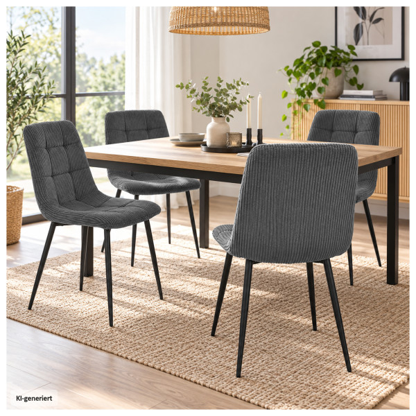 Stuhl Mesa grau cord