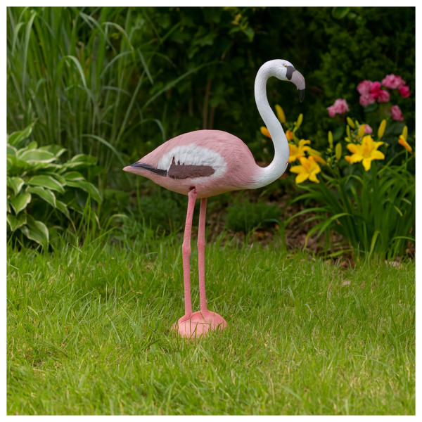 HTI-Living Rosa-Weiß Garten-Figur Flamingo