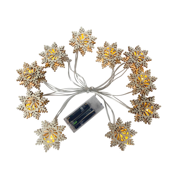 LED Lichterkette mit Weihnachtskerzen-Anhänger
