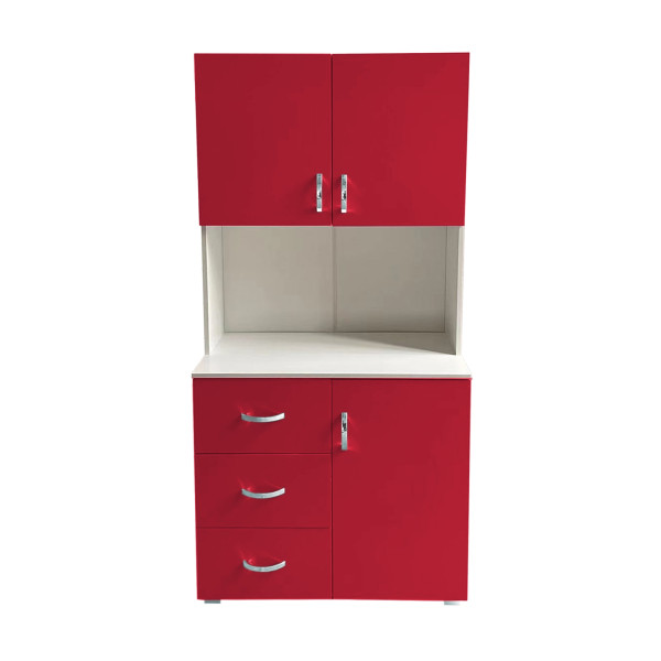 Küchenschrank Blanca rot weiß