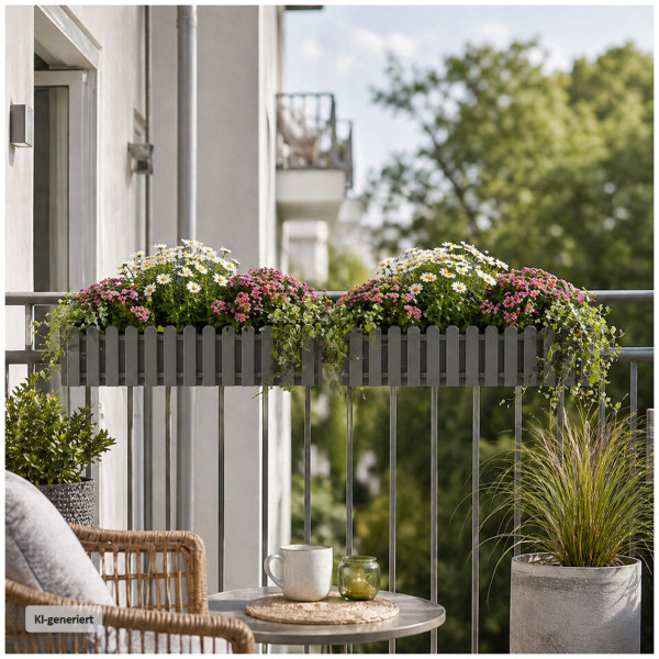 Blumenkasten 75cm Nessa, Palisade, selbstbewässernd, g
