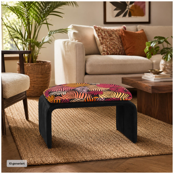 Hocker Vance mit Muster Leaf Rot