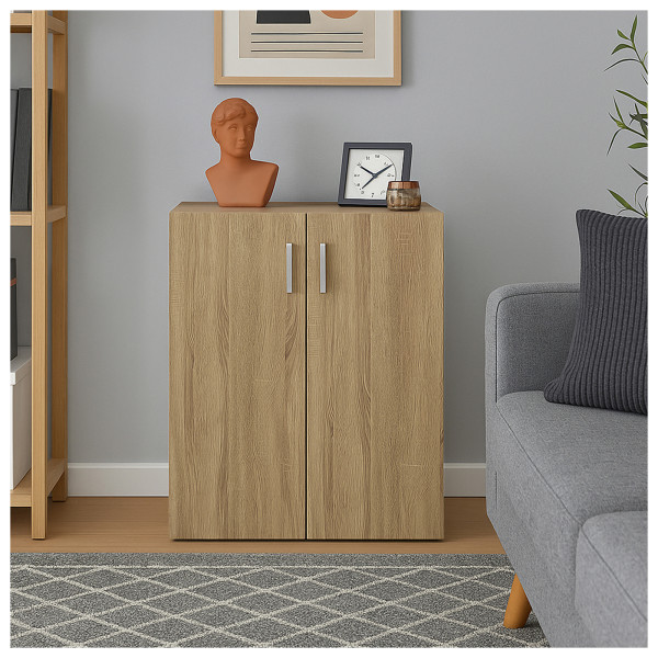 HTI-Living Nina Sonoma Kommode mit 2 Regalfächern