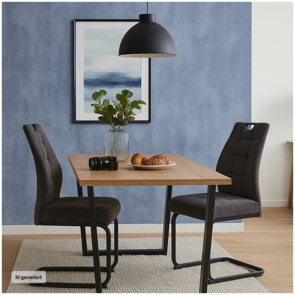 Stuhl Marek dunkelgrau velvet 2er