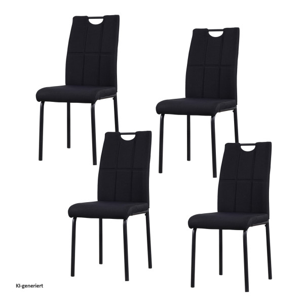 Stuhl Denton schwarz 4er Set