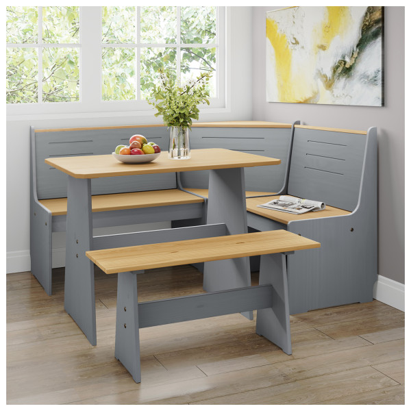 HTI-Living Marija Grau Sitzgruppe 3-teilig