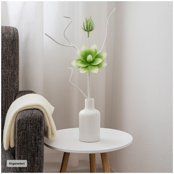 Blütenzweig 54 cm weiß grün