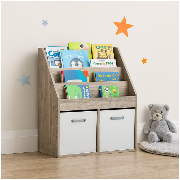 HTI-Living Bücherregal für Kinderzimmer Sonoma Kinderregal Aufbewahrungsregal mit 5 Fächern