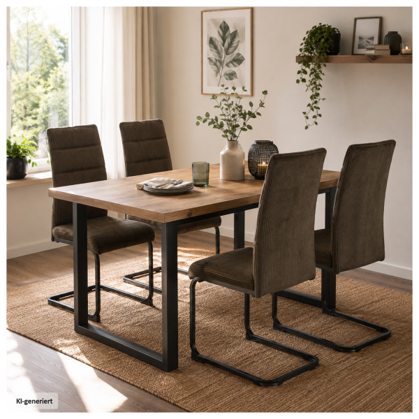 Schwingstuhl SallyP braun cord