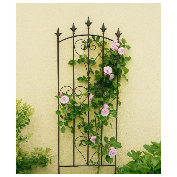 HTI-Living Schwarz Celia Rankgitter aus Metall mit Herz-Ornament