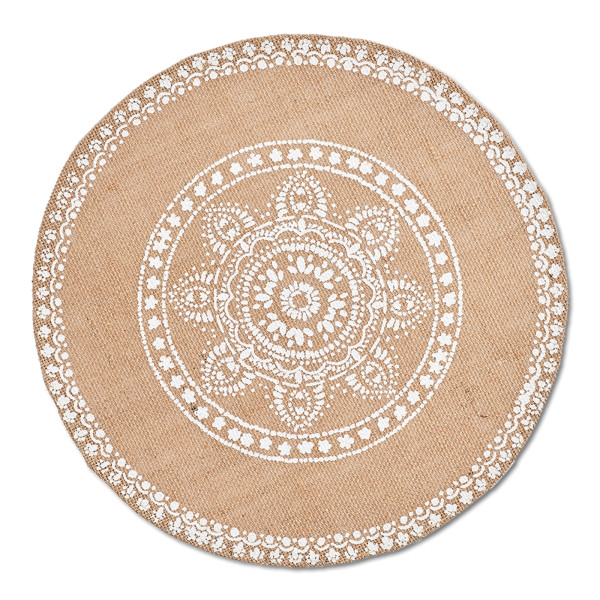 Zeller Present Jute, rund Platzmatte Mandala