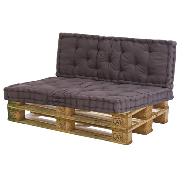 HTI-Living Palettenkissen Sitzkissen Set Braun