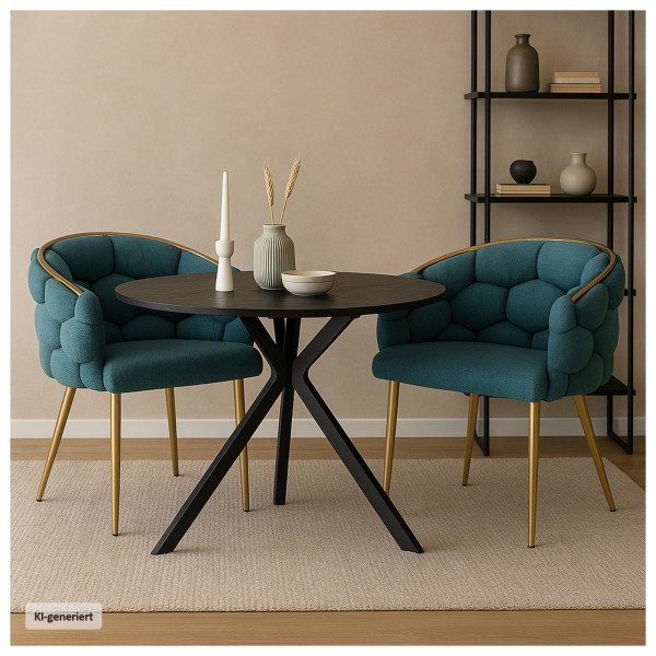 Stuhl Alsen Gold Petrol