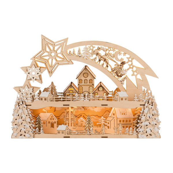 HGD Holz-Glas-Design Weihnachtsstern LED Schwibbogen