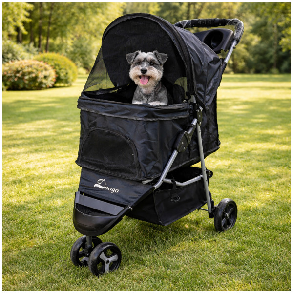 Hundebuggy Agosta schwarz Nylon